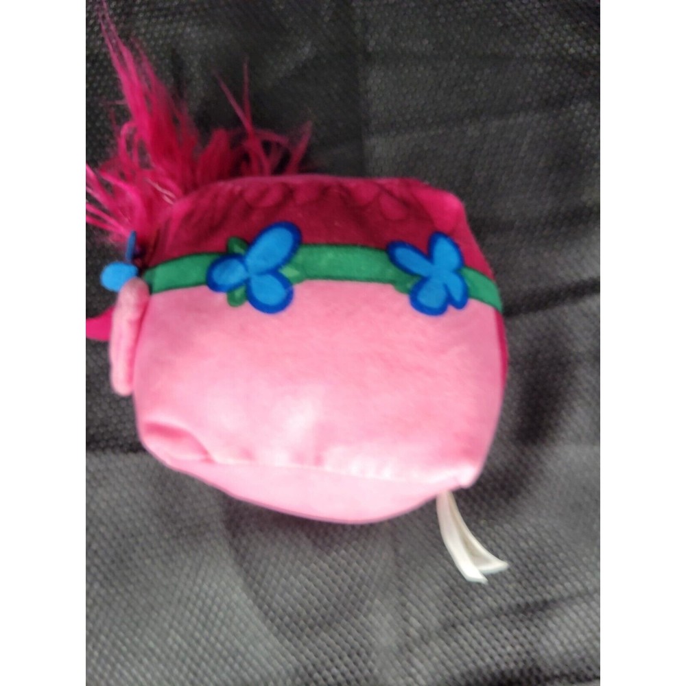 Dreamworks Troll Pink Poppy Soft Plush Squared Cubd Movie Toy Stuffed Squishy 4" - Picture 3 of 6